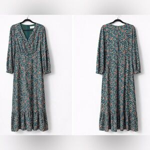 Floral Green Maxi Dress